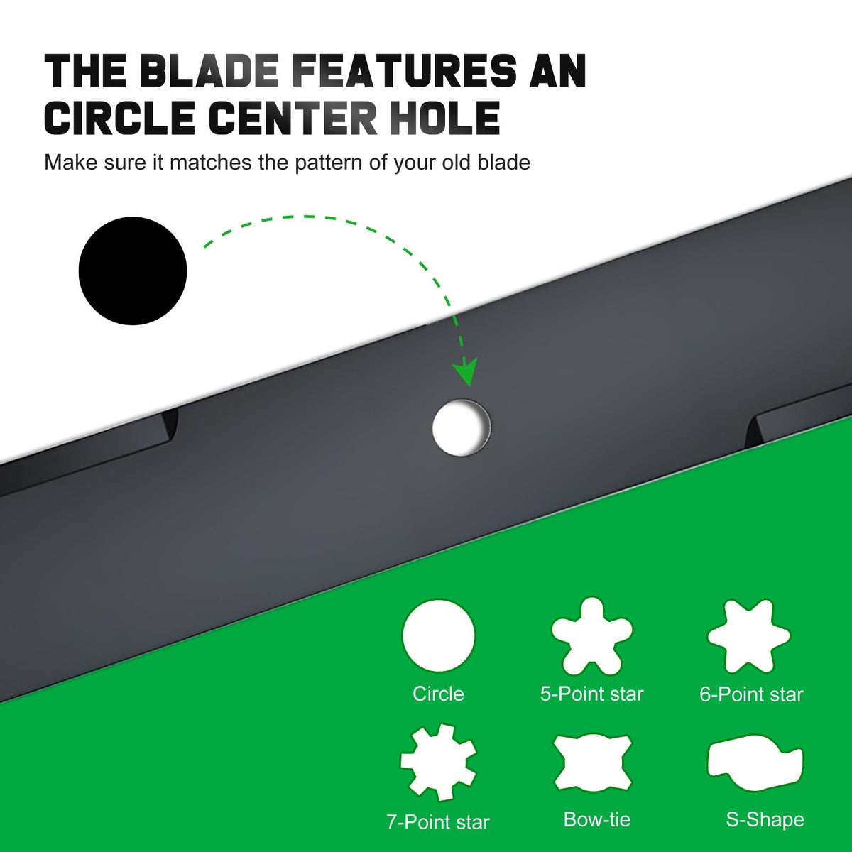 Grasscool blades engineered for improved airflow and reduced clogging