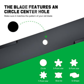 Grasscool blades engineered for improved airflow and reduced clogging