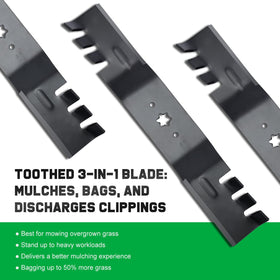 Grasscool blade dimensions 18-1/2 inch length optimizes balance.