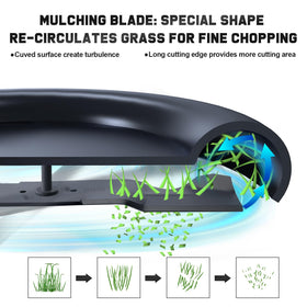 Grasscool blade edge view highlighting the 7-1/2 inch cutting edge