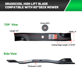 Grasscool blades tested for hardness, balance, and field performance.