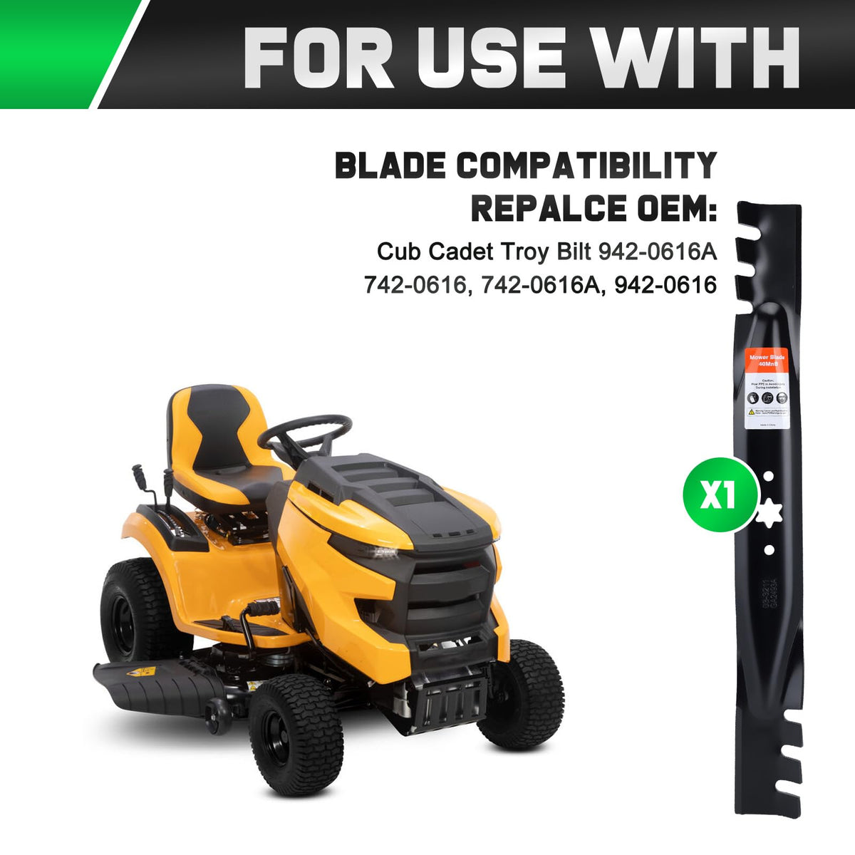 Grasscool blade specs include length and thickness measurements