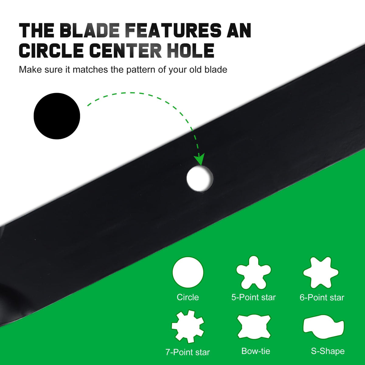 Grasscool 5/8-inch center hole ensures secure mounting.