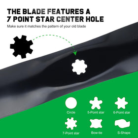 Grasscool D130 blade length 21-3/8 inches provides full deck coverage
