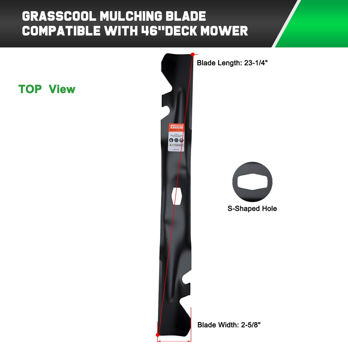 Grasscool dual-pack blade packaging showing two blades per set.