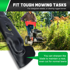 Grasscool dual-purpose blade supports bagging and side discharge for versatility.