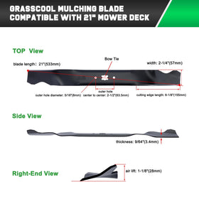 Grasscool fits Troy-Bilt 21in decks with precise compatibility.