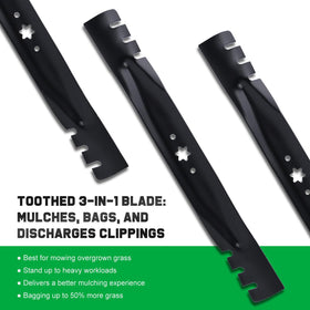 Grasscool high-lift blade boosts airflow for faster mowing