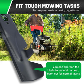 High lift Grasscool blade promotes faster mowing and better clipping capture