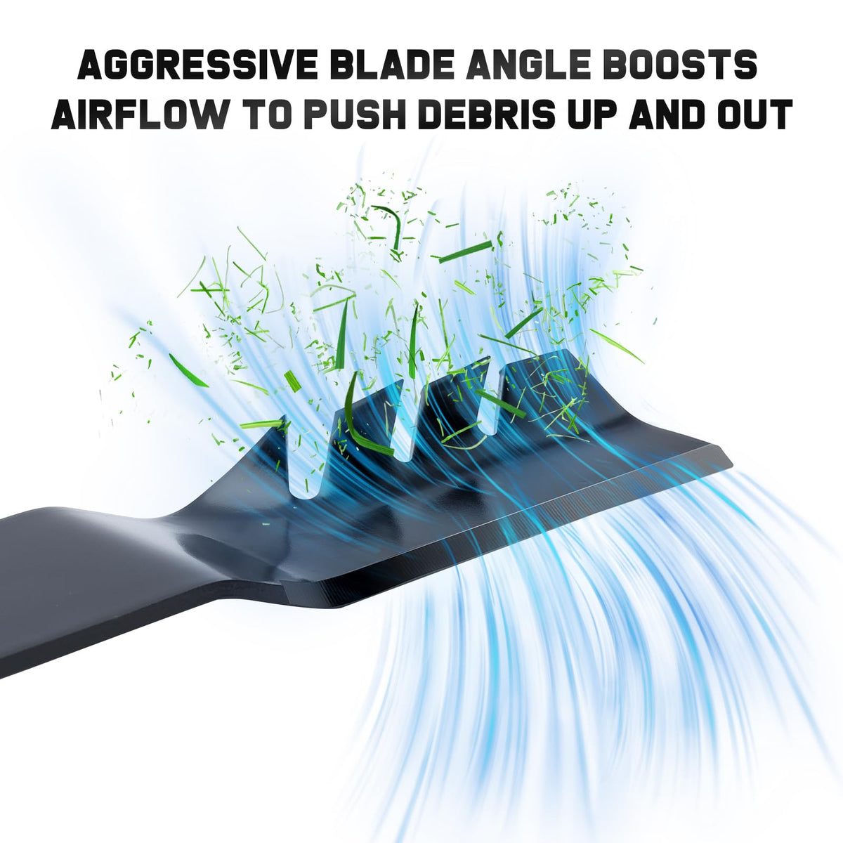 Grasscool high-performance steel blade edge delivers consistent mowing results.