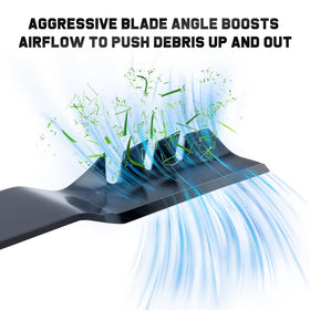 Grasscool high-performance steel blade edge delivers consistent mowing results.