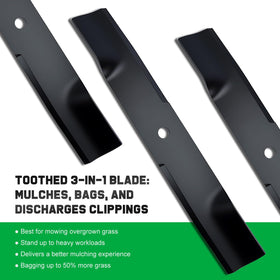 Grasscool 52in blade specifications for durable performance on Hustler decks.