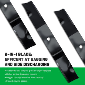 Grasscool Ikon XL 52-inch blades optimized for consistent cutting on Ikon XL models.