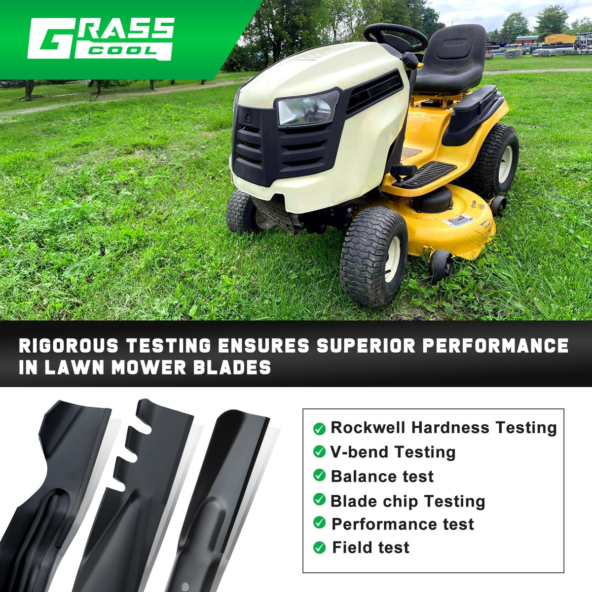 Grasscool installation guide reminder helps verify model and size matches before purchase.