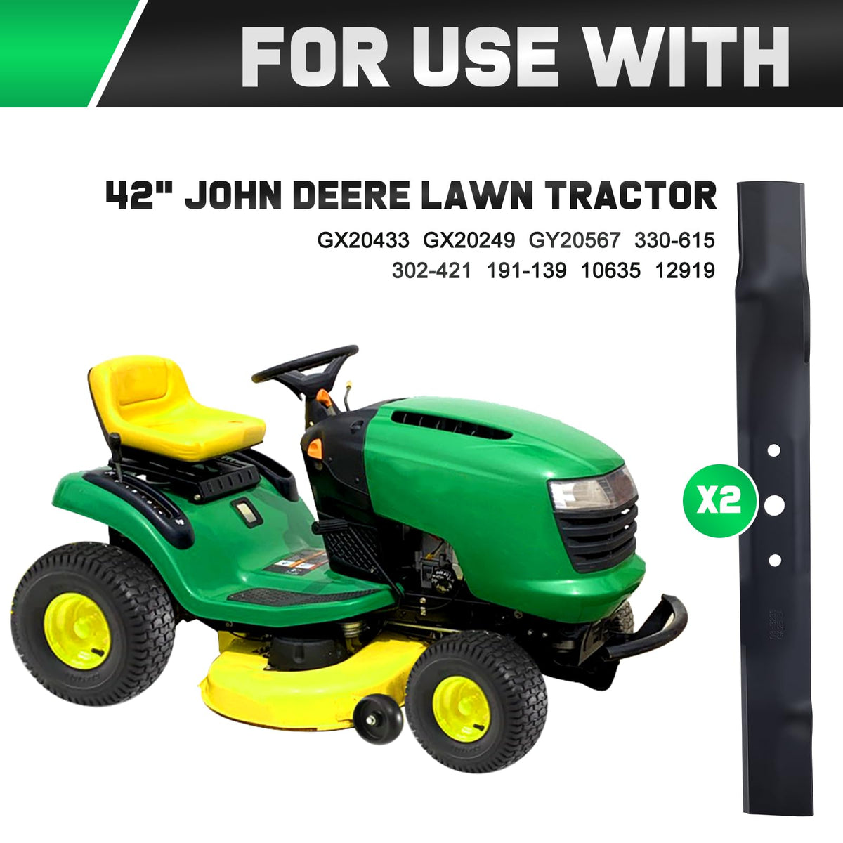 Grasscool L111 mulching blade center-hole 11/16 shows correct spindle fit
