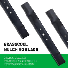 Grasscool L111 mulching blade rust-protected edge helps resist corrosion
