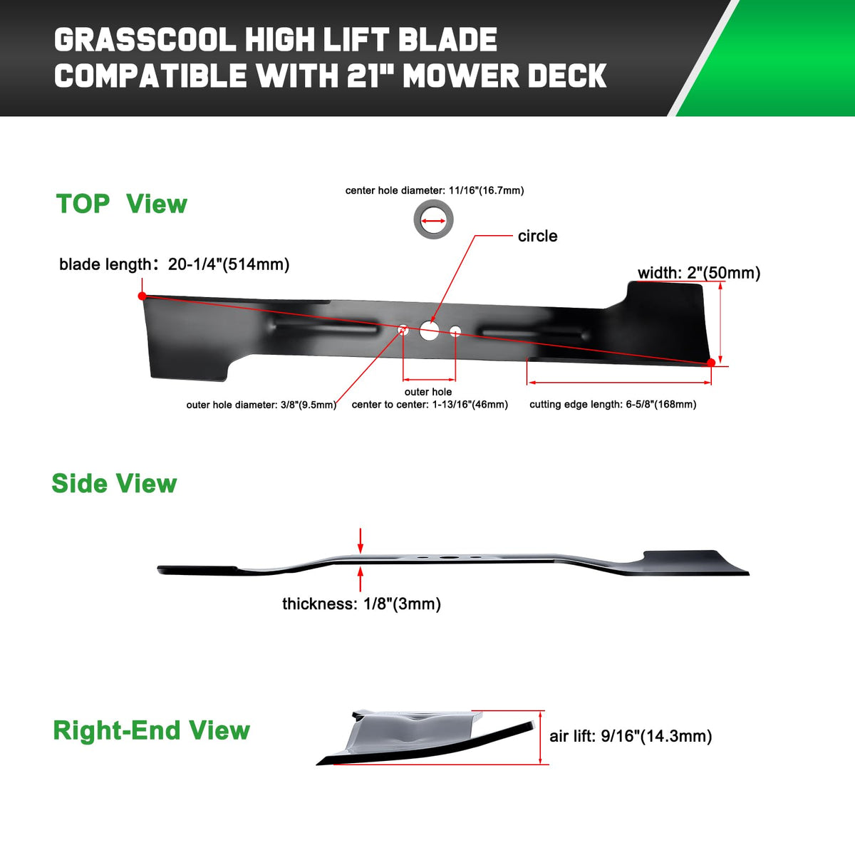 Grasscool LM2100SP paint protective coating helps prevent rust during use.