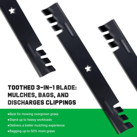 Grasscool blade design reduces clogging with strong airflow