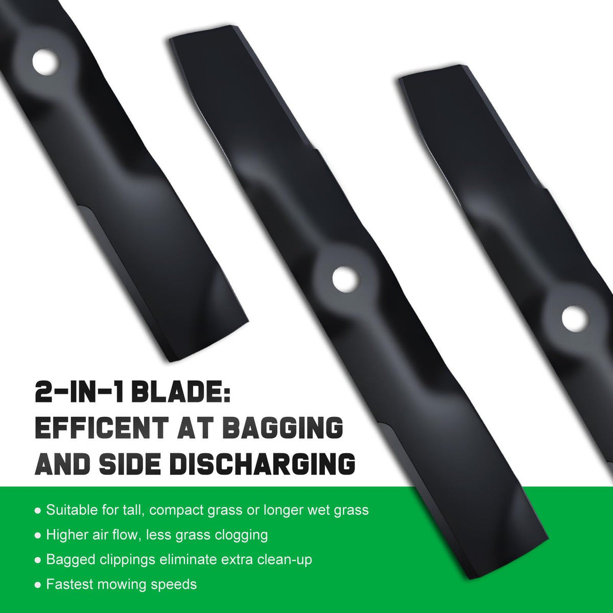 Grasscool M143520 high-lift airflow enhances collection and discharge efficiency.