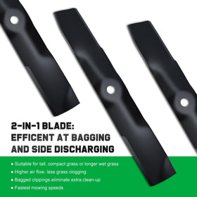 Grasscool M143520 high-lift airflow enhances collection and discharge efficiency.