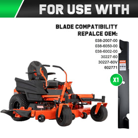 Grasscool Maverick blades circle hole details for precise mounting and balanced performance.