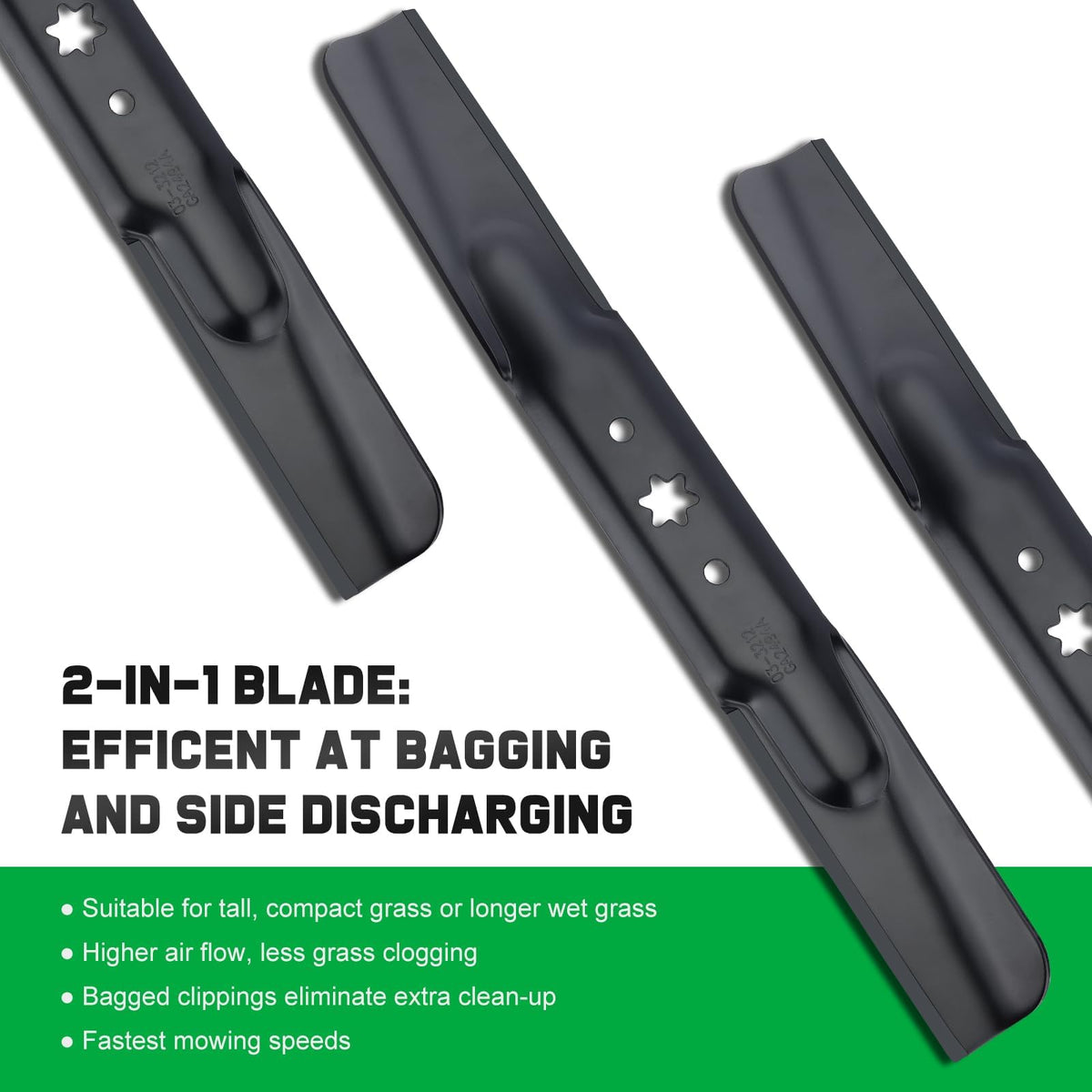 Grasscool mower blades packaged set ready for quick replacement and installation.