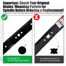 Grasscool circle-pattern mulching blade for Craftsman 189028 yields clean mulching results.