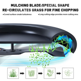 Grasscool mulching blade for Cub Cadet LT1046 ensures even grass processing.