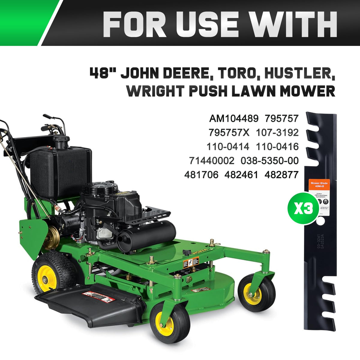Grasscool mulching blades on Hustler Raptor SD demonstrate precise fit