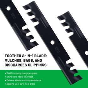 Close-up of Grasscool blade edge showing durable sharpness for clean cuts