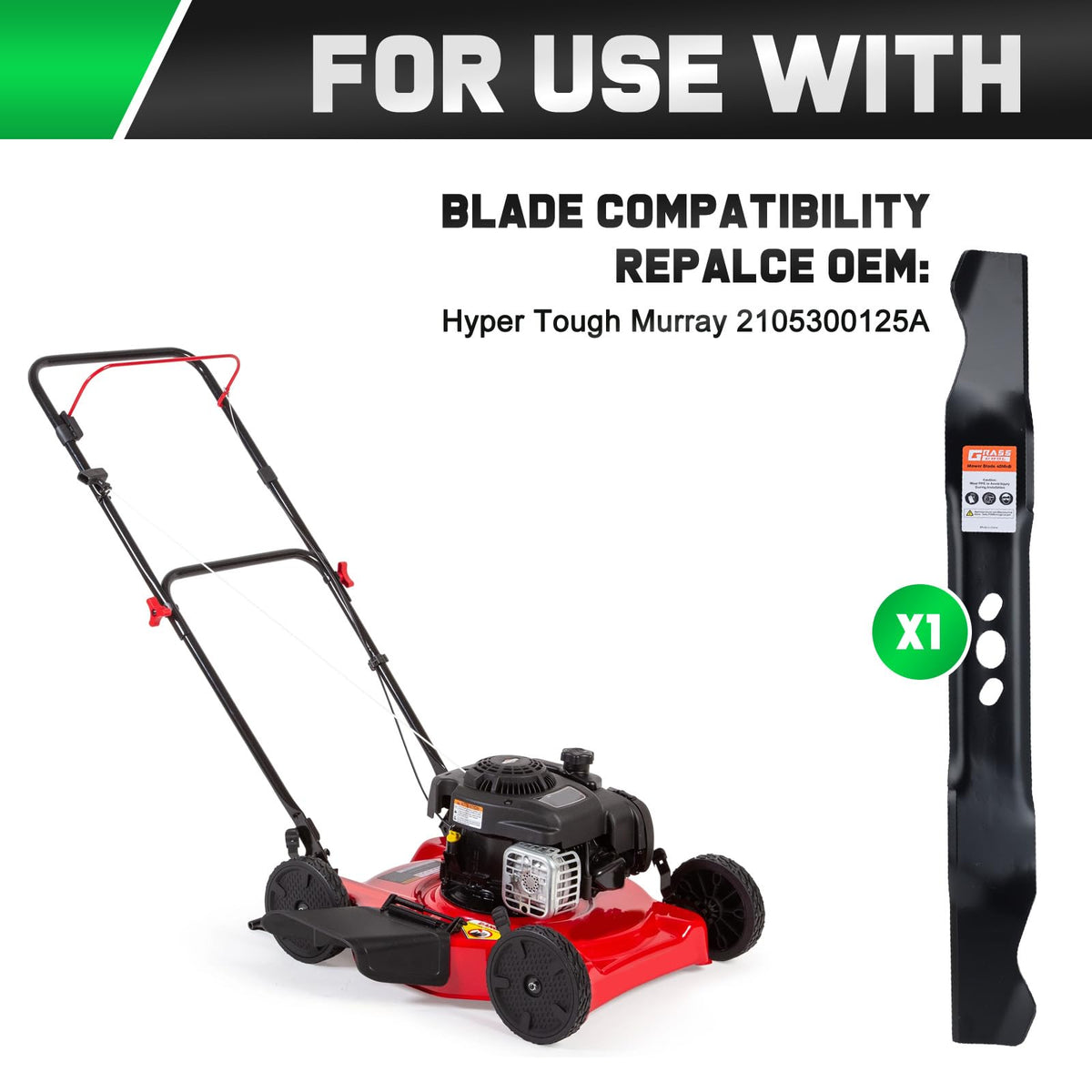 Grasscool Murray 20-inch mower blade for reliable cuts.