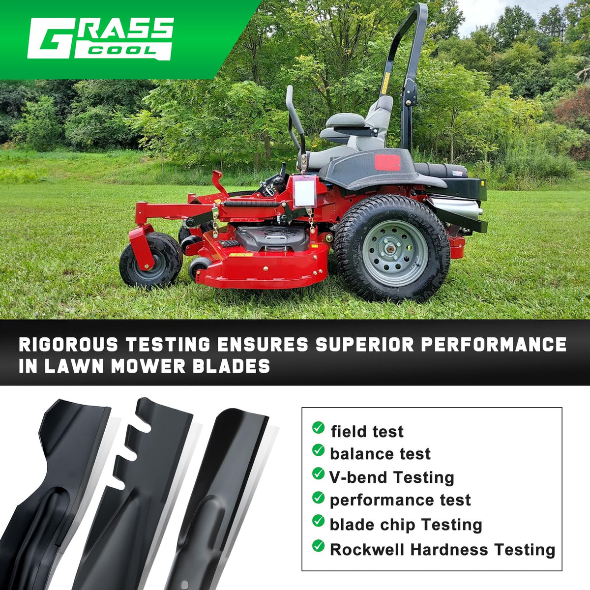 Grasscool three-blade packaging ready for purchase