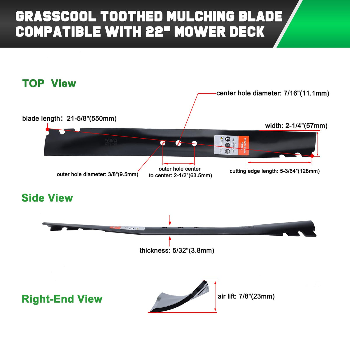 Grasscool Recycler 22 blade installation on Toro deck for a smooth upgrade.