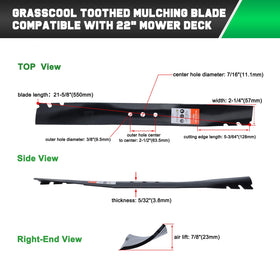 Grasscool Recycler 22 blade installation on Toro deck for a smooth upgrade.
