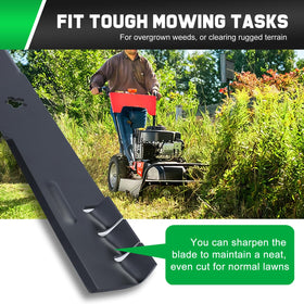 Grasscool rust-protected cutting edges resist wear during long mowing sessions.