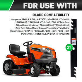Grasscool high-lift mulch blade installed on RZ4623 for quick clipping.