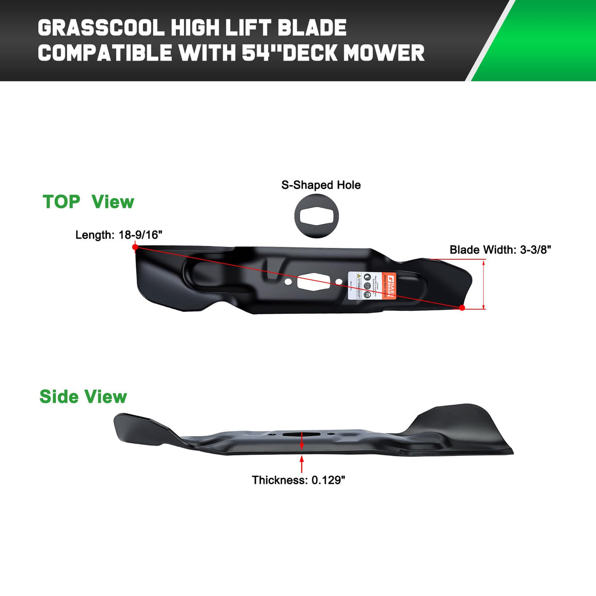 Grasscool three-pack blades offer ready replacements for continuous mowing.
