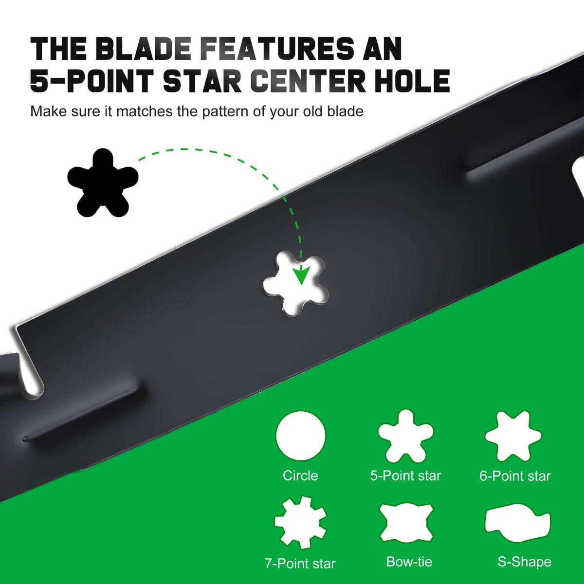Grasscool triple-pack mower blades for versatile maintenance