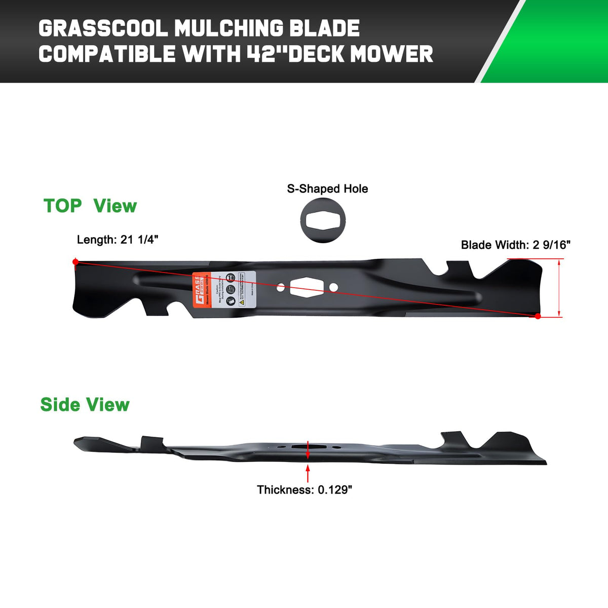 Two Grasscool blades in pack ready for quick swap
