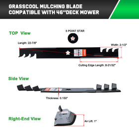 Grasscool two blades pack ready for replacement and maintenance.