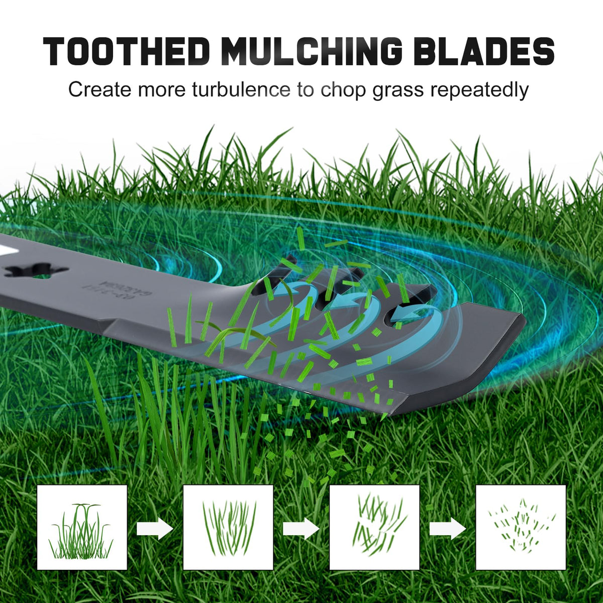 Grasscool Z248F blade dimensions 16-3/4 by 2-1/2 inches