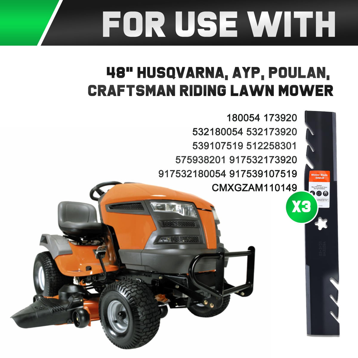 Grasscool Z248F blade packaging highlighting durable coating protects during installation