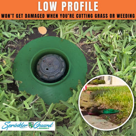 GRASSHOLE sprinkler head guard is made in USA in Bradenton Florida.