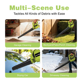 GRASSTIGON corded design provides unlimited runtime for big cleanup sessions.