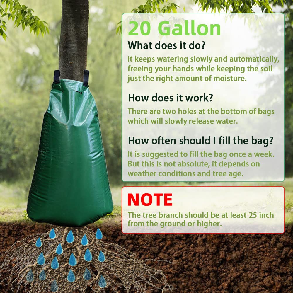 GRAUERHUND bag in action with automatic release for efficient watering.