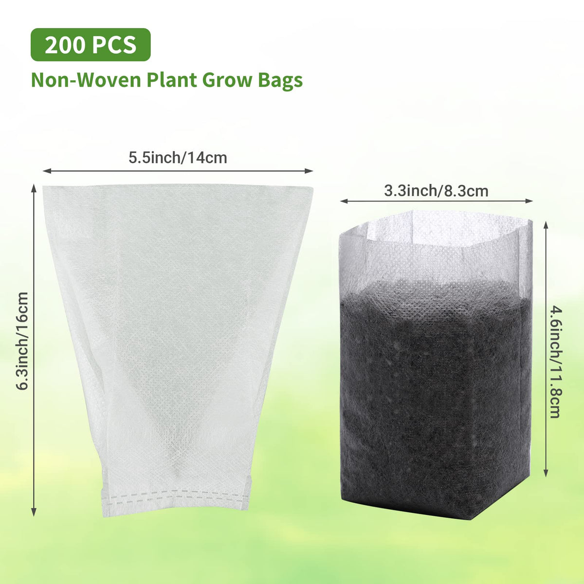 GREANER biodegradable seedling bags for direct planting in garden beds