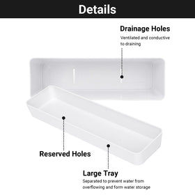 GREANER removable saucer tray eases cleaning and protects surfaces