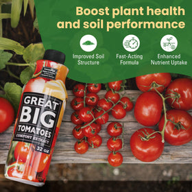 Great Big Tomatoes compost extract ingredients reveal minerals and humic acids supporting nutrient uptake