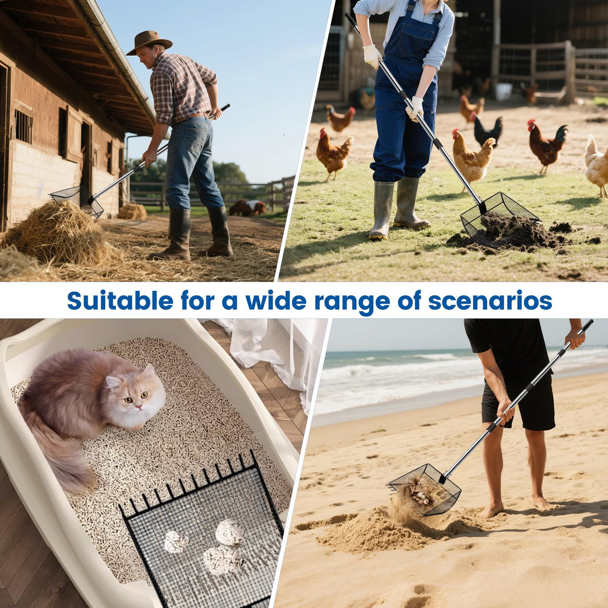 Great Dachong fine-mesh 0-3 inch holes separate manure from bedding for savings