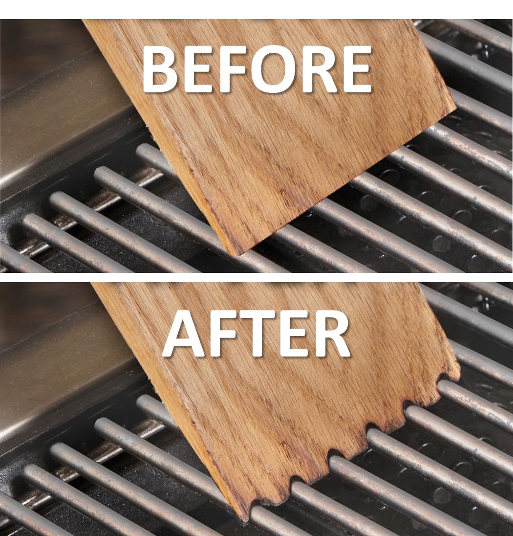 Custom-fit Woody Shovel matches your grill for efficient cleaning